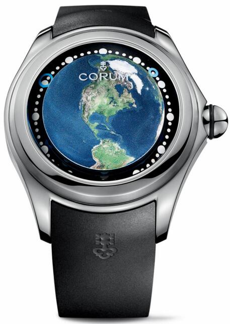 Review Corum Big Bubble Magical 52 L390 / 03258-390.101.04 / 0371 UE01 Earth-US Replica watch